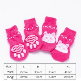 Dog Socks Booties Cat Shoes Anti-scratch (Option: Pink Rabbit-M)