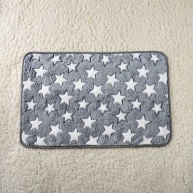 Dog Kennel Coral Fleece Blanket (Option: White Star-40x 60cm)